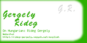 gergely rideg business card
